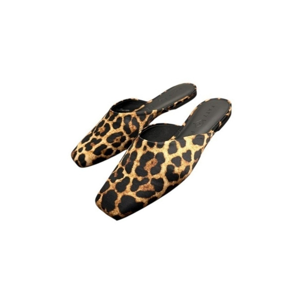 Katy Perry The Evie Mule Leopard Print Satin 10 NIB